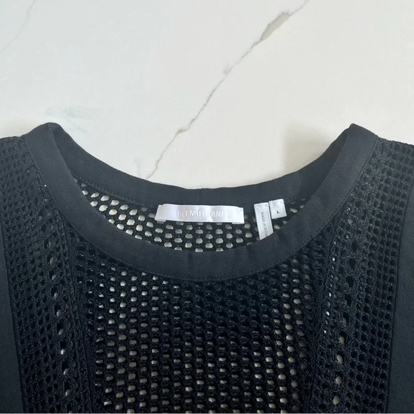 Helmut Lang Black Sleeveless Mesh Detail Top - Picture 4 of 5